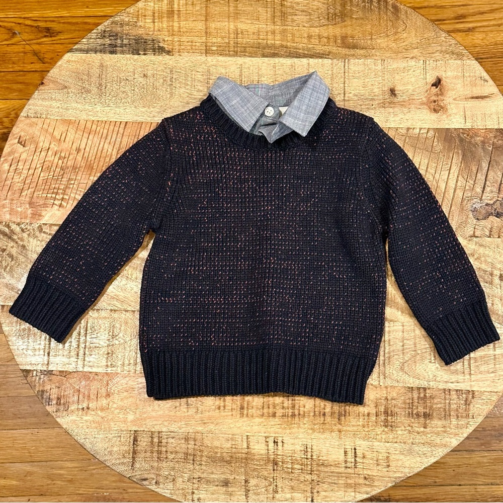 18 Months Navy Sweater with Collar